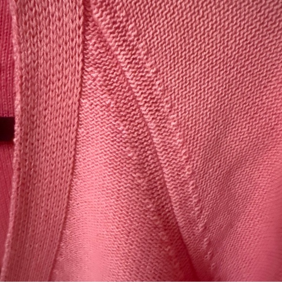 NEW Kinross 100% Cotton Knit Pink 4 Button Cardigan- L-NWT - Picture 4 of 11